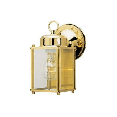 Westinghouse 6693600 One Light Exterior Wall Lantern Polished Brass Westinghouse 6693600 One Light Exterior Wall Lantern Polished Brass Finish On Steel With Clear