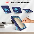 thumbnail image 4 of Dteck Case for Samsung Galaxy Tab A9 Plus Case 11 inch 2023 (SM-X210/X216/X218), Heavy Duty Sturdy Shockproof Case with 360° Rotating Stand Handle Shoulder Strap,Navy Blue, 4 of 10