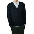 thumbnail image 6 of Toptie Men's Sweater Cardigan Long Sleeve Sweater Open Front Cardigan Sweater Casual Fit V-Neck Cotton-Navy-S, 6 of 10