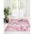 thumbnail image 3 of Unique Loom Blossom Collection Area Rug - Ocho (10' Square Fuchsia/Pink), 3 of 8