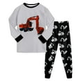 thumbnail image 2 of Hessimy Baby Boy Clothes Fall 6 12 18 24 Months Football Long Sleeve Pullover Tops & Pant Sets Toddler Winter Outfits Toddler Pajamas Sleepwear (Light Gray,6-7 Years), 2 of 6
