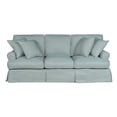 thumbnail image 6 of Sunset Trading Horizon Slipcovered Living Room Set With Removable Covers (Kiln dried hardwood, Polyester Fabric, 36"H x 39"D x 85"W) Ocean blue, 6 of 8