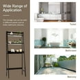 thumbnail image 4 of Gymax 3-Shelf Over-The-Toilet Storage Rack Bathroom Shelf Organizer Space Saver Brown, 4 of 10