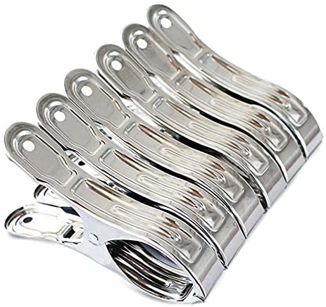 Steel Wire Clips Clothes  pegs 12pc laundry towel beach travel paper stationary 