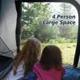 thumbnail image 4 of Double Layer Camping Tent for 4 Person, Outdoor Tent with 190t Water-Resistant Coating & Fiberglass Poles for Family Hiking and Camping, Blue, 4 of 11