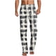 thumbnail image 2 of Pantalones largos para hombre, ropa de dormir para el hogar, pantalones de pierna recta con estampado fino, pantalones casuales para hombre, pantalones para hombre, 2 of 5