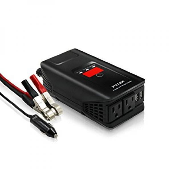 500W 300W 500W 1000W 1500WPower Inverter Converter DC 12V to AC 110V Car Charger with 2.1A 2 USB Ports Car Power Adapter-Red