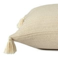 thumbnail image 5 of Ox Bay Brinley Beige Striped Ultra-Soft Turkish Cotton Adult Decorative Throw Pillow, 5 of 9