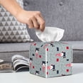 thumbnail image 6 of Vsdgher Christmas Gnome 1 Pattern Tissue Box Cover Holder, Square with Bottom Belt by Leather Decorative Organizer for Tabletop, Bathroom, Car, Office, 6 of 7