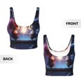 thumbnail image 6 of Rateoe Dreamy Forest Elf Print Womens' Sports Bras Scoop Neck Sports Vest- Padded U Back Seamless High Impact Support, 6 of 7