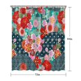 thumbnail image 5 of Pioneer Flower Floral Print Pattern Shower Curtain 72"x84" ,Bathroom Decorative Shower Curtains Set with 12 Hooks,Modern Waterproof Washable Shower Curtain, 5 of 6