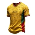 thumbnail image 2 of Mexico Mens Soccer Jersey Shirts Short Sleeve 3D Print T-shirt Casual V Neck Fan International Football Tee, 2 of 4