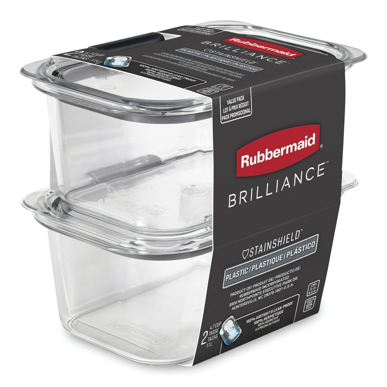 Rubbermaid 4.7 Cup Brilliance Food Storage Container 5pc Set 5 ct