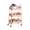 Pink, variant on Blazezo 3 Tier Rolling Utility Cart, Metal Storage Organizer, Locking Wheels, Multi-Purpose, White