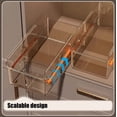 thumbnail image 4 of Ke1Clo Expandable Drawer Organizer Box, Large Capacity Compartmentalized Storage Basket for Cabinet Countertop, Clear Plastic Stackable Home Decor Bin, 4 of 6