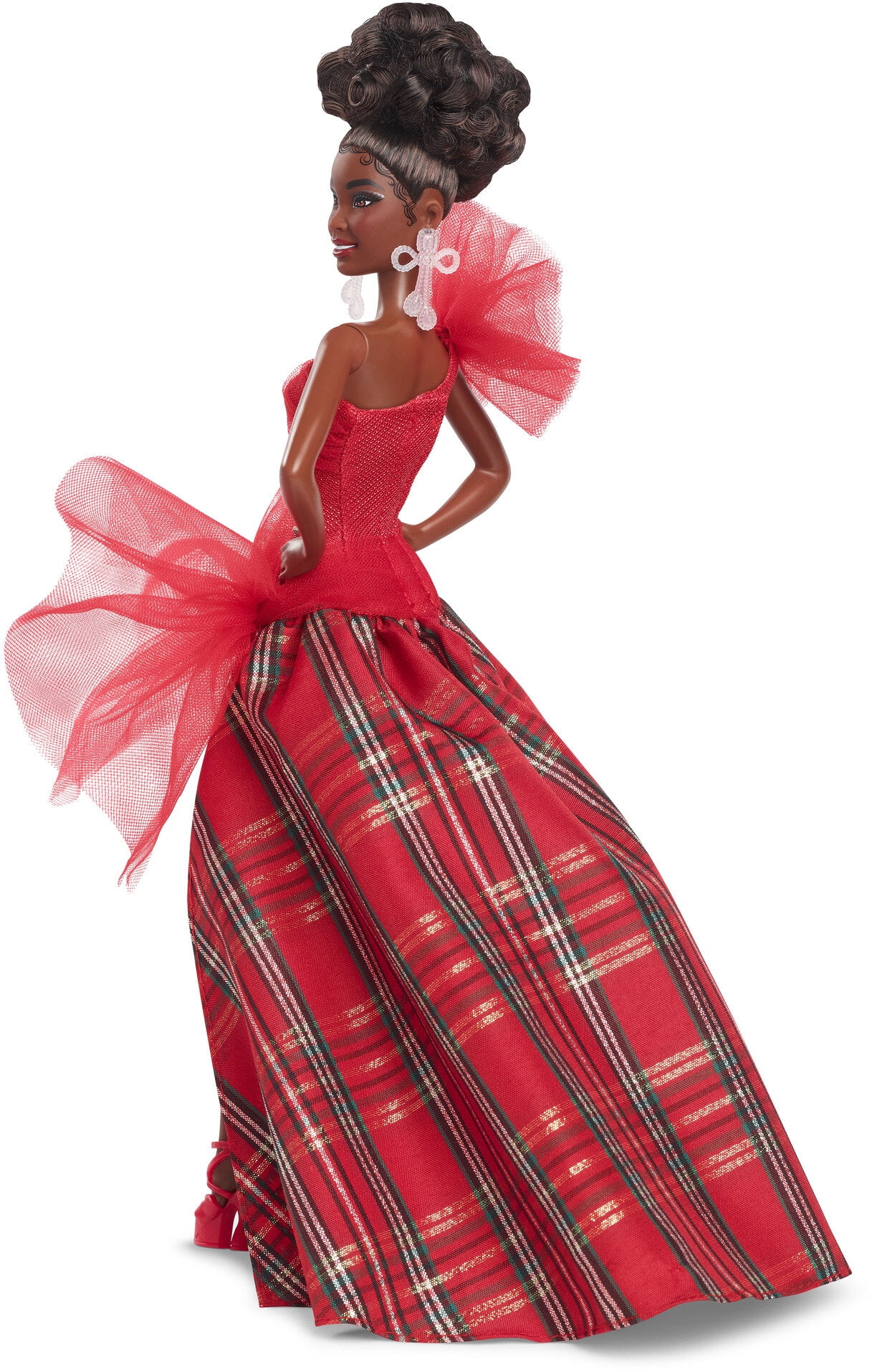 Barbie Signature 2024 Holiday Barbie Fashion Doll, Seasonal Collector Gift, Brown Hair with Plaid Gown