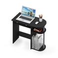 thumbnail image 5 of Furinno Go Green 32-Inch Black Computer Desk, Office Desk with 2 Side Shelves and Storage Bins, Rectangular Home Office Desk, Gaming Desk for Home Office, Bedroom, Study Room, Classic Black, 5 of 5