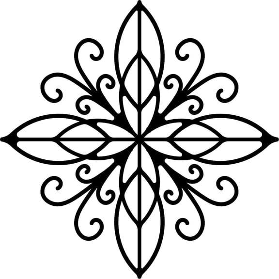 ESTART Metal Floral Mandala Wall Art, Bohemian Hollow Hanging Decor for Indoor, Living Room & Office