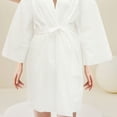thumbnail image 1 of OFFIGAM 6 Pcs Cotton Shower Robe Disposable Body Wraps Lightweight White For Sauna Beauty Salon, 1 of 8