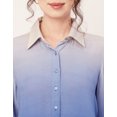 thumbnail image 5 of Moomaya Ombre Printed Color Button-Down Chic Shirt, Long Sleeve Viscose Casual Shirt, 5 of 8
