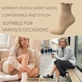 thumbnail image 4 of UVN 6 Pairs Womens Socks Novelty Ruffle Ankle Socks for Women Breathable Comfort Sock, Size 5-9, 4 of 5