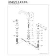 thumbnail image 3 of Kingston Brass KS4325HL Roman Two-Handle Deck Mount Roman Tub Faucet, Oil Rubbed Bronze, 3 of 5