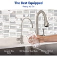 thumbnail image 3 of Express Water Modern Brushed Nickel Water Filter Faucet ? Drinking Water Faucet ? Reverse Osmosis Filtration System and Kitchen Sink Beverage Faucet ? Simple 3-Piece Easy Install Faucet, 3 of 5