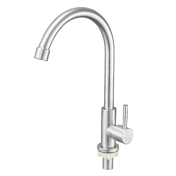Grifo de acero inoxidable, grifo de agua fría individual, grifo vertical para baño, grifo de agua para cocina