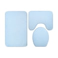 thumbnail image 2 of serony 3pack/lot Comfortable And Waterproof Bath Mat Set Modern And Anti-slip Easy To Clean Bathroom Mat sky blue 1Set, 2 of 6