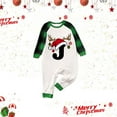thumbnail image 5 of Generic Matching Family Christmas Pajamas Funny 26 Alphabet Matching Set Xmas Holiday Outfits Cute Letter Printed Sleepwear Vintage Christmas Family Long Sleeve Pajamas, 5 of 5