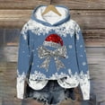 thumbnail image 5 of Womens Christmas Sweater Casual Long Sleeve Christmas Print Soft Athletic Womens Holiday Clothing,Sky Blue,L, 5 of 5