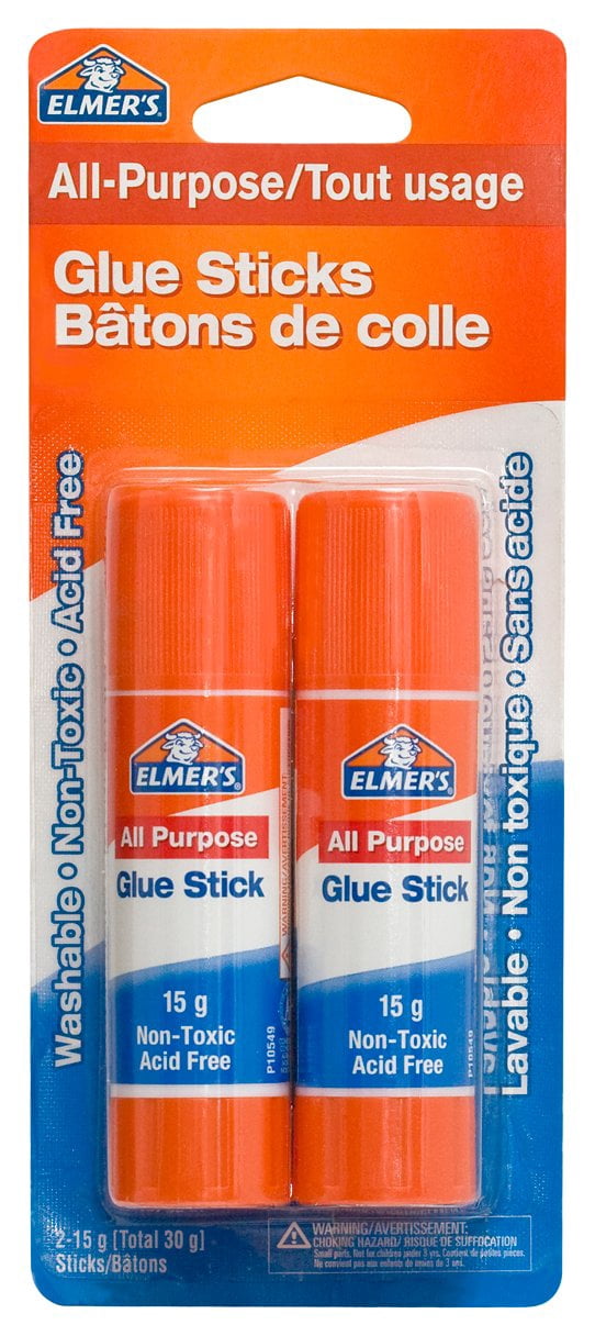 Elmer's All-Purpose Glue Sticks, Washable, Non-Toxic, 15 g, 2 Count