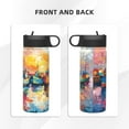thumbnail image 3 of Yiaed Colorful Fishing Boats Print Water Bottle with Straw Lid, Stainless Steel Double Wall Insulated Water Bottle | Leak-Proof and Spill-Proof Water Bottle, 3 of 8