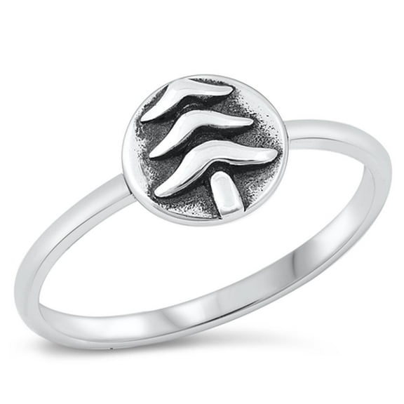 Christmas Fur Tree Ring .925 Sterling Silver Band Jewelry Female Male Unisex Size 6