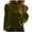 #325-Army Green, variant on Women's Blouse High Neck Bubble Long Sleeve Pullover Casual and Fashionable Solid Color Top