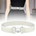thumbnail image 3 of Abbraccia Women Elastic Waist Belt Dress Belt Clothing Accessory Stylish Waistband Elastic Band for Festivals Holidays Street Commuting White, 3 of 9