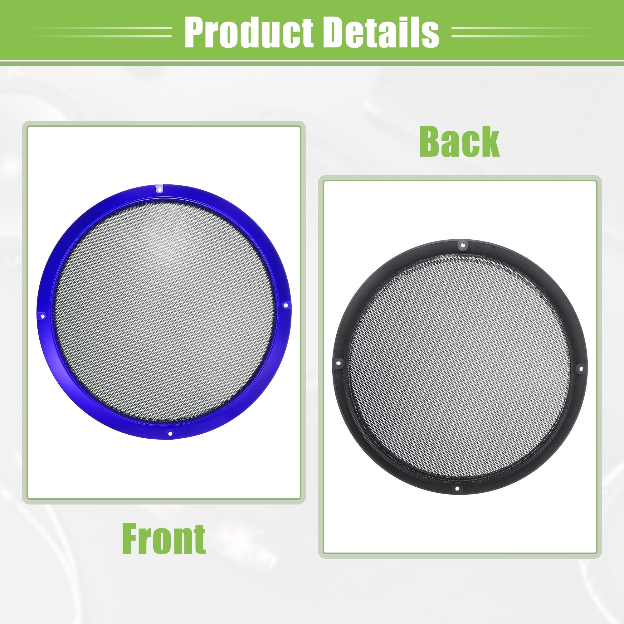 Unique Bargains Universal Car Speaker Grills Cover with Mounting Screws - Pack of 2 10"