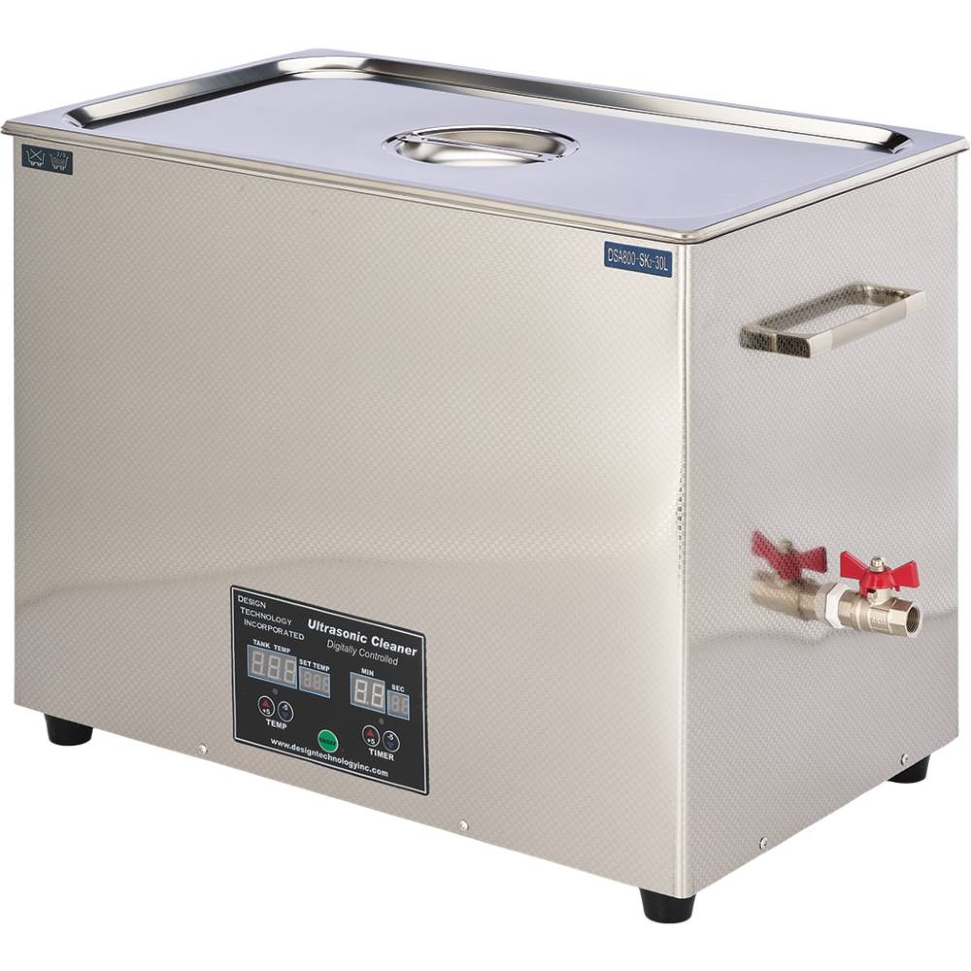 Stens Ultrasonic Cleaner 752-120 Large 8 gallon heated tank, Adjustable LED digital countdown timer