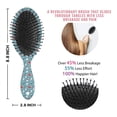 thumbnail image 6 of Light Blue Christmas Snowman Pattern Hair Brush,Girls Detangling Hair Brush,Glide Through Tangles with Ease for Wet & Dry Hair,8.8"X2.8", 6 of 7