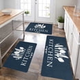 thumbnail image 6 of Orangide Kitchen Rug Set 3-PCS, Dark Absorbent Non-Slip Mats with Cutlery Print, Machine Washable, for Kitchen Floor, Living Room Carpet, Cooking Area, 6 of 7
