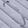 thumbnail image 3 of 4mm Width Stackable Stainless Steel Inspiration Encouragement Graduation Mantra Cuff Bangle Bracelet, 3 of 4