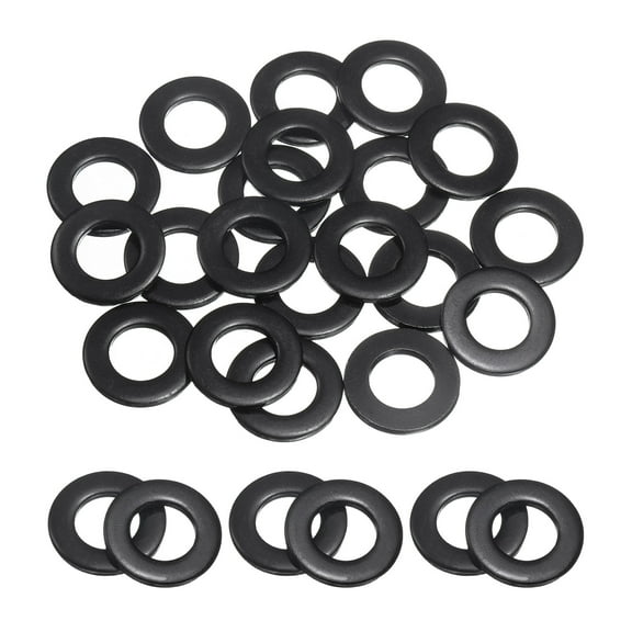 20 Pcs M10 304 Stainless Steel Flat Washers, 10mm ID x 19mm OD x 1.9mm Thick Black Zinc Plated Metal Washers