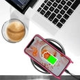 thumbnail image 5 of Silicone Case Compatible with iPhone 12, Adjustable Crossbody Necklace, Lanyard Neck Strap Protective Case Cover (Rose Red, iPhone 12), 5 of 14