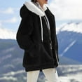 thumbnail image 6 of TQWQT Warm Winter Hoodies for Women, Fashion Plus Size Extreme Cold Weather Outwear Thicken Furry Lined Thermal Down Jackets Black XXL, 6 of 6