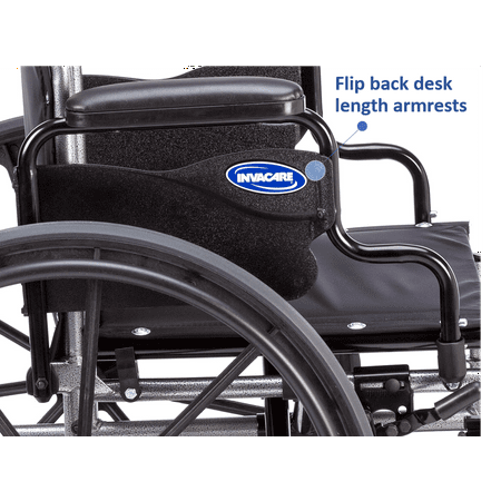 Invacare Tracer SX5 Wheelchair, With Flip Back Desk Length Arms, 16" Seat Width, TRSX56FBP