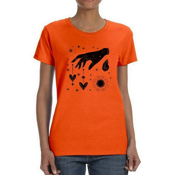 Tangling Magical Hearts Shaped T-Shirt Women -Image by Shutterstock, Female x-Large