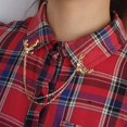 thumbnail image 4 of Cabeza De Ciervo Moda Consejos Alces Dobles Cadenas Borlas Pernos De Cuello, 4 of 9