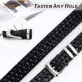 thumbnail image 3 of XIATIAN Men's Braided Leather Belt, Braided Woven Belt for Men Casual Jeans with Solid Strap Single Prong Buckle, 3 of 7