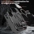 thumbnail image 5 of ELEHOLD Magnetic Case for iPhone 16 Plus, Military Grade Shockproof Rugged Case Built-in Metal Camera Cover with Stand,Black, 5 of 7