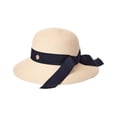 thumbnail image 2 of Bruno Magli Med Brim Straw Sun Hat, White, 2 of 2